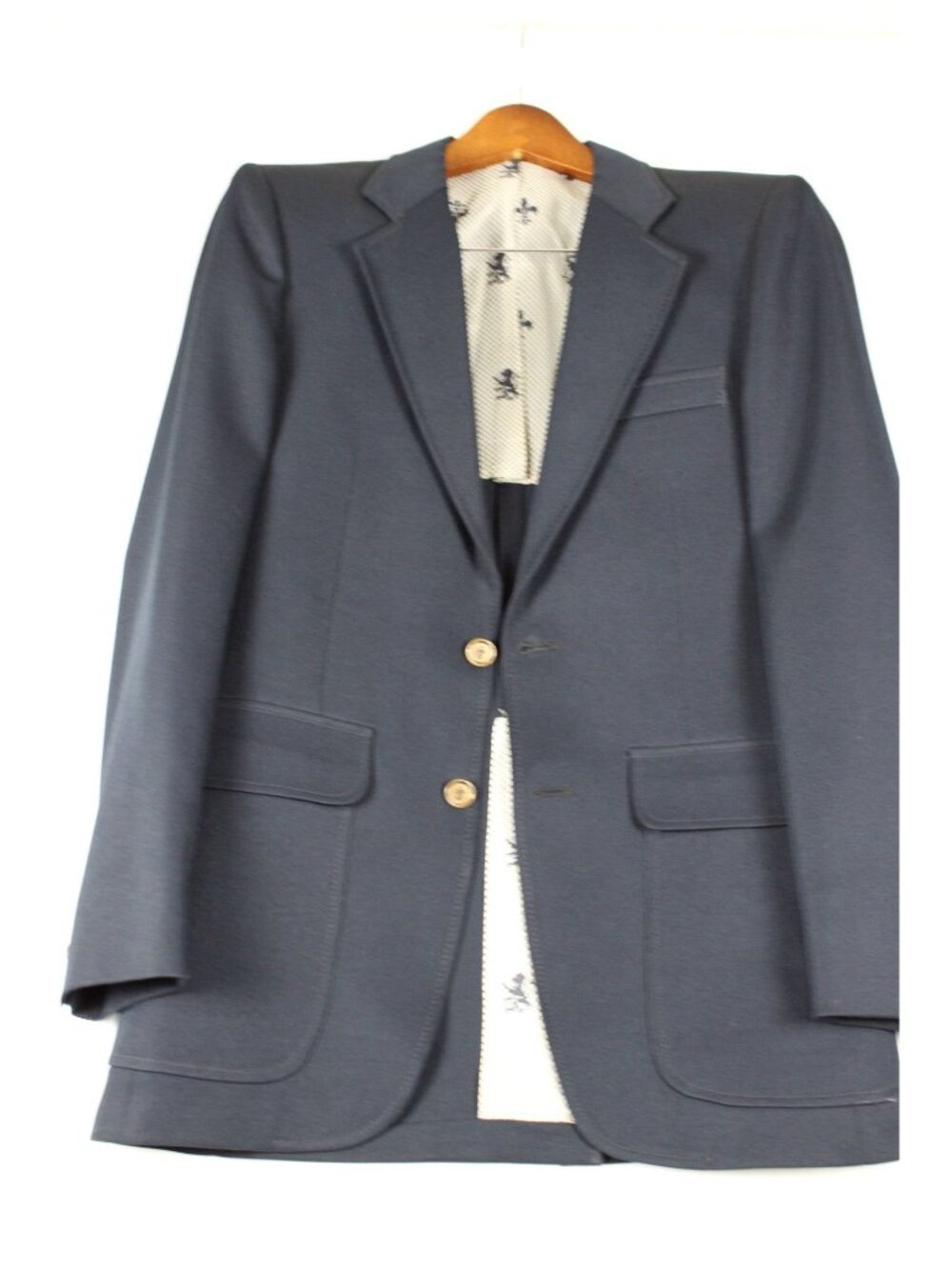 The JCPenney Comfort Blazer Navy Two-Button Classic Fit Jacket Mens